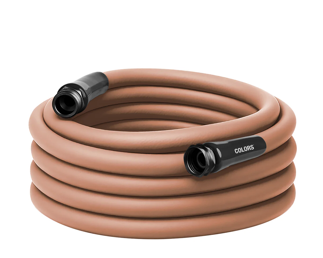 Flexzilla Colors Garden Hose 5/8 in. x 50 ft., Lightweight All-Weather Water Hose, Durable and Flexible, Leak-Free Connections, Red Clay