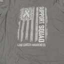 Lung Cancer Shirts Support Squad Lung Cancer Awareness T-Shirt, S/M
