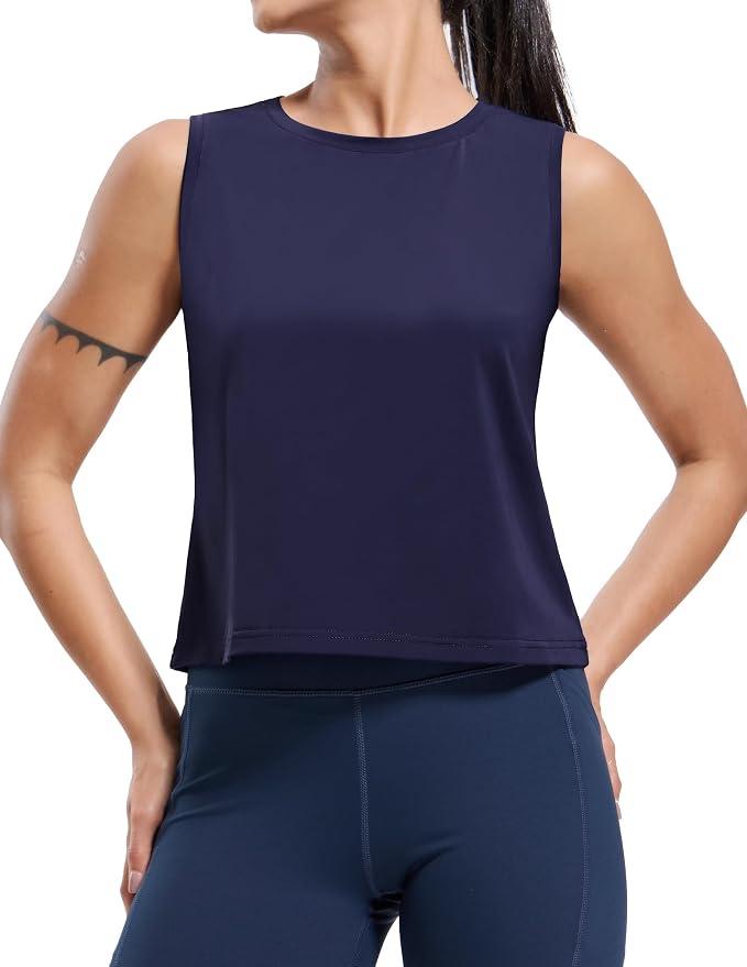 Women’s Workout Tank Tops Soft Cool Gym Athletic Sleeveless Tee Shirts Tanks for Yoga Running Tennis Exercise Sport, XL