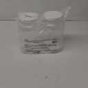 Cornucopia Brands 48oz Square Plastic Jars (2-Pack); Clear Rectangular 6-Cup Canisters w/Black Lids, Easy-Grip Side