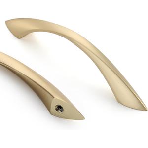 Asidrama 10 Pack 3.75 Inch(96mm) Brushed Gold Cabinet Pulls Cabinet Handles Cupboard Handles Kitchen Cabinet Hardware for Cupboard Drawer Handles Dresser Pulls