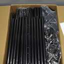 Calmootey Portable Closet Organizers, Clothing Storage, Wardrobe with 6 Shelves and Hanging Rod, Non-Woven Fabric Cover with 4 Side Pockets, Black