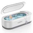 KUNPHY Ultrasonic Jewelry Cleaner, Jewelry Cleaner Machine 12oz 46KHz, Professional Sonic Cleaner with One-Touch Operation, Sonic Cleaner for Rings, Glasses, Jewelry, Dentures White