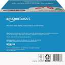 Amazon Basics 13 Gallon Tall Kitchen Drawstring Trash Bags, White with Red Drawstring, 10% Post Consumer Recycled, 200 Count