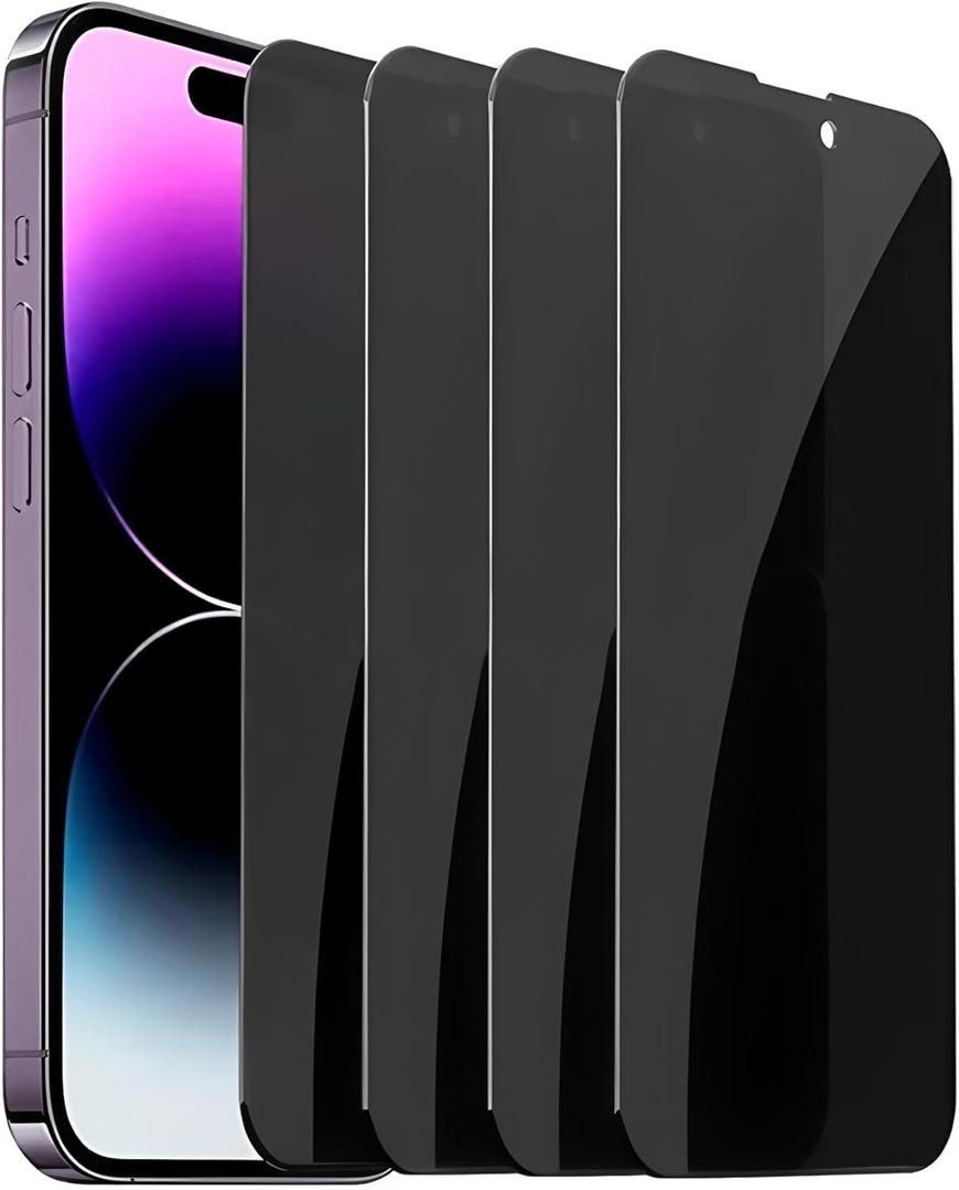 1-4Pcs Anti-Spy Privacy Screen Protectors for iPhone 16/15/14/13/12/11 Pro Max Mini Plus 9H Tempered Glass with 28 Anti-Peep Phone Screen Film (For iPhone 11 Pro,1PCS Privacy Glass)