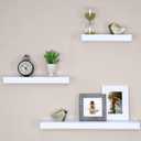White Floating Shelves, Set of 3 Wall Mounted Hanging Shelves for  Living Room, Kitchen, Bathroom and Office