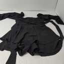 Fixmatti Women off Shoulder Rompers Lantern Long Sleeve Ruffle Tie Mini Shorts Jumpsuit XL