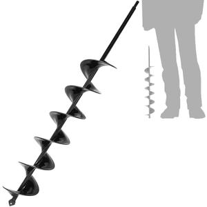 3x24 Inch Auger Drill Bit for Planting - Easy Planter Garden Auger - Bulb & Bedding Plant Augers - Post Hole Digger for 3/ 8”Hex Drive Drill