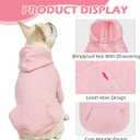 EXPAWLORER Textured Cable Knit Basic Dog Hoodie, Elevated Style Dog Sweater with Leash Hole and Pocket, Soft and Warm Pet Winter Coat, Cold Weather Clothes for Small Medium Large Dogs Cats,Pink XS