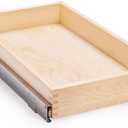 Mulush Pull Out Cabinet Drawer, 14”W x 21”D Soft Close Slide Out Wood Drawer Organizer for Kitchen, Finished, Bottom and Side Assembly (Wood Drawer Part is Width 13'')