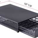 FlagShip Vertuo Pod Holder Storage Drawer for Nespresso Vertuo Capsule Organizer Drawer Tray with Mesh Shelves for Nespresso Vertuo Holder Black Metal (40 Pods Capacity)