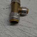 SharkBite Max 3/4 Inch x 3/4 Inch x 1/2 Inch Reducing Tee, Push To Connect Brass Plumbing Fitting, PEX Pipe, Copper, CPVC, PE-RT, HDPE, UR412A (3/4 in. x 3/4 in. x 1/2 in.)