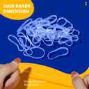 2 x Teenitor Clear Elastic Hair Bands, 2000pcs Mini Hair Rubber Bands, Hair Ties, Soft Hair Elastics Ties, 2mm in Width and 30mm in Length