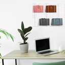 Blulu 4 Pcs White Pegboard Magazines Holder Literature Display Mail File Holder Books Wall Organizer Pegboard Shelf Hooks Accessories for Display Exhibitions Trade Show Shelf Office Kitchens
