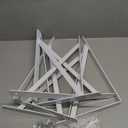 HOME MASTER HARDWARE 16x10 inch Heavy Duty Shelf Brackets, White Metal Wall Mounted Supports for Shelves, L Shaped Shelf Angle Bracket for Floating Shelves, 6 Pack