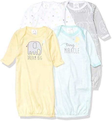 Gerber Baby Boy and Girls 3-Pack Sleeper Gown 0-6,  Medium