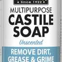 HARRIS Multi-Purpose Pure Liquid Castile Soap for Home Cleaning, Multi-Purpose Cleaner, For Dish Soap, Laundry Detergent, Kitchen and Bathroom Surfaces, Kids Rooms, Unscented, 32 Oz (32 Fl Oz (Pack of 1))