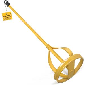 Paint and Mud Mixer, Paint Stirrer for Drill in 1 to 5 Gallon Bucket, Suitable for all Standard Drill Bits, Hex Head Anti-slip, Easy Clean, Painting and Plastering Mixer Stirrer Tool (Yellow)