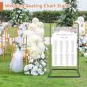 Wedding Welcome Sign Stand, 68x31x 20 Heavy Duty Easel Stand for Sign with 4 Leather Strap, Welcome to Our Wedding Sign Holder, Metal Floor Standing Easels for Valentines Day, Signs, Poster, Black