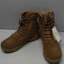 Men's Military Jungle Combat Boots Black Boots For Men Slip Resistant Leather Tactical Work Boots, All Day Comfortable and Breathable Botas militares para hombres Size 8,5