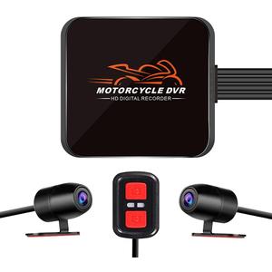 VSYSTO WiFi Motorcycle Dash Cam, 2 Channels 130 Wide Angle Lens Starlight Night Vision Front & Rear HD 1080P Camera Motorbike DVR System, G-Sensor, Loop Recording (Black-D6L)