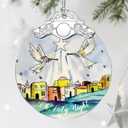 2 x Stained Glass Religious Ornament, Bethlehem Christmas Ornaments, Christmas Decorations for Tree, Holiday Ornament, Religious Gifts, Holiday Party Gifts, Gift Ideas & Xmas Gift
