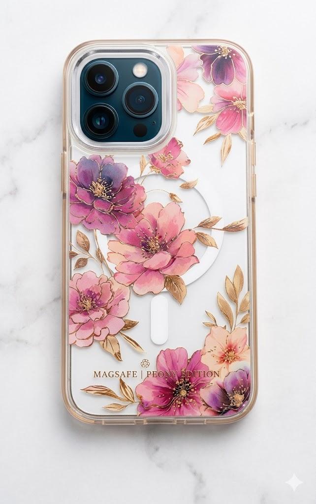 for iPhone 15 Pro Max  Air Case [Compatible with Magsafe],Girls Women Clear Magnetic Case Silicone Shockproof Protective Cover with Pattern Hibiscus Bubbles