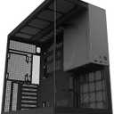 Geometric Future M5 Tempered Glass Mid Tower, E-ATX/ATX Gaming Case, 1.2mm Steel, Type C, Toolless Panels, Support 420/360 Radiator, Dual-Chamber, Black/Grey, GEO-M5-BG