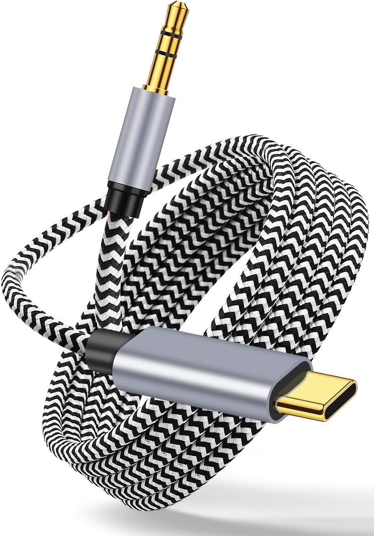 LecLooc USB C to 3.5mm Aux Cable 6FT, Type C 3.5mm Audio Cord for Google Pixel 4 3 2 XL, Galaxy Note 10/10+/S20/S20+/S 20 Ultra/Note 20/20 Ultra, OnePlus 6T/7/7Pro/7T/8/8Pro,Moto,Essential