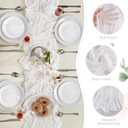 6 Pack White Cheesecloth Table Runner 10FT Long Easter Spring Boho Gauze Table Runner Rustic Sheer Runner for Mother's Day Wedding Bridal Baby Shower Birthday Party Table Decor Easter Decorations
