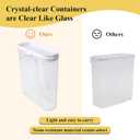 4 Pack Cereal Containers, Airtight Food Storage Containers with Pour Spout, PET Plastic Pantry Canisters for Cereal Rice Flour Sugar, BPA-Free Kitchen Organizers, Sealed Dry Food Containers