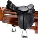 Wall-Mounted Wood Saddle Rack  Space-Saving Design with Reinforced Crossbars, Non-Abrasive Surface, Heavy-Duty Storage for Tack Room Organization, 23.6"x11.9"x13.3"