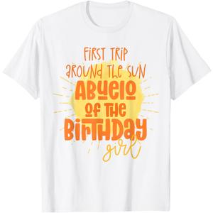 Abuelo Birthday Girl First Trip Around the Sun Galaxy Party T-Shirt