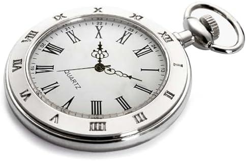 Fogitbok Vintage Pocket Watches for Men with Chains, Analog Pocketwatch for Women Roman No. Gifts for Dad/Grandpa Gifts for Him for Birthday