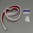 39" Silicone Cord Hider for 2-3 Cords, Flexible Side-Opening Self-Adhesive Cord Covers for Wires on Wall Mount TV, Easier Setup for Home Office Cable Management Wire Hider, 1.1" W x 0.6" H, White