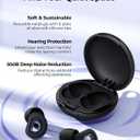 55dB Noise Reduction Ear Plugs for Sleeping, Reusable Noise Cancelling Earplugs for Snoring, Side Sleepers & Travel, Soft Silicone Hearing Protection for Concerts, Studying, Work, Airplane, 7 Ear Tips