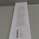 Wireless Keyboard and Mouse Combo - Full Size Slim Thin Wireless Keyboard Mouse with Numeric Keypad 2.4G Stable Connection Adjustable DPI (White & Silver)