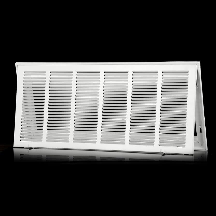 Return Vent Cover 30 X 12 [Duct Opening Size] Return Air Grill for Wall or Ceiling,Steel Return Air Grill Removable Face/Door for 1 inch Filters (30"W x 12"H [Duct Opening])