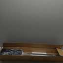 Pull Down Closet Rod 26 Inch - Heavy-Duty Wall Mounted Hanging Bar with Floating Shelves, Back Mounted Wardrobe Organizer for Bedroom, Dorm, Small Spaces (Max 26lbs Capacity)