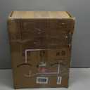 BOBOMOMO 26" Retro Farmhouse Lamps Set of 2 - Vintage Leaf Design, Living Room Lamps with Linen Shades, Rustic Resin Lamp for Bedroom, Living Room, Nightstand, Entryway, Nursery, Wood Grain (Weathered wood Color)