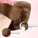 Sakuraaa Hair Toppers for Women with Thinning Hair 18inch Toppers With 6.56.5 Large Base Long wavy Layered Premium Synthetic Hair Pieces (Brown)