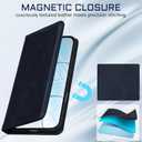 2 x Rssviss for iPhone Air Wallet Case, Flip Folio Case Compatible with Magsafe, RFID Blocking Card Holder Kickstand, Shockproof iPhone Cover Men Women for iPhone Air 6.5" Dark Blue