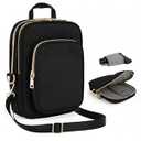 Fonwill Soft Pistol Case, Cncealed Carry Purse for Women, Crossbody Gun Bag, Gun Case with Shoulder Strap for Shooting, Hunting, Target Sports(Black)