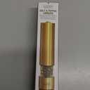 Epar Brass Salt and Pepper Mill - Battery Operated Gold Pepper Grinder with Ceramic Burr - Automatic Steel Peppermills With LED Light - Gold or Brass Color