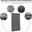 Amosfun 2pcs Blackout Curtains Car Window Sun Shade Retractable Windshield Sun Shade Side Window Blocks Sun Blinds PVC 16 x 49 Inch