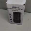 Humidifiers for Bedroom (1.1L), Small Cool Mist Humidifier for Home Plant and Baby Nursery, Quiet Ultrasonic Humidifier with 360 Nozzle, Auto Shut-Off, Filterless, Black