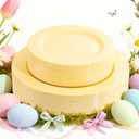 FLOWERCAT 60PCS Yellow Plates - Heavy Duty Yellow Plastic Plates Disposable 10.25inch & 7.5inch for Easter Party/Wedding/Spring - Serve for 30 guests