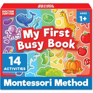 Doctor Jupiter My First Montessori Busy Book for Toddlers 1+ Year Olds | Preschool Learning Activities - Educational Travel Toys | Birthday Gift for Boys & Girls Ages 1,2,3