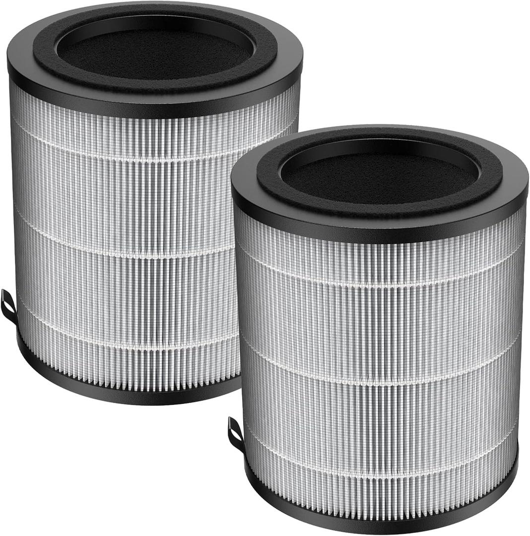 JF100 Replacement Filter, 3-in-1 Pre-Filter, HEPA and Activated Carbon Filtration System, 4 Pieces