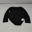 MANGOPOP Women's Mock Turtle Neck Long Sleeve Tops Bodysuit Jumpsuit, M